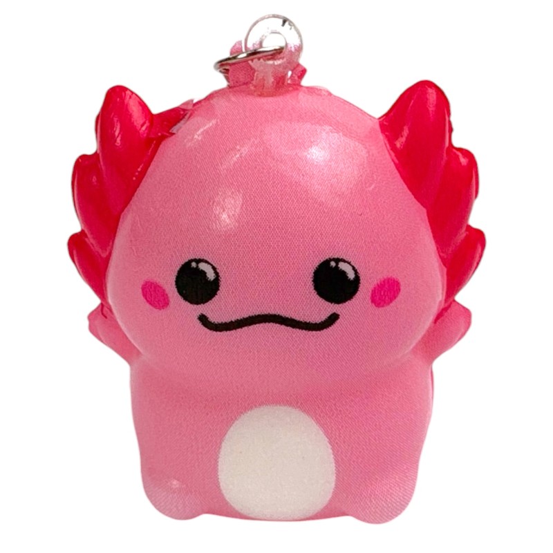 Gniotek squishy aksolotl 1 szt. piankowy brelok antystresowy
