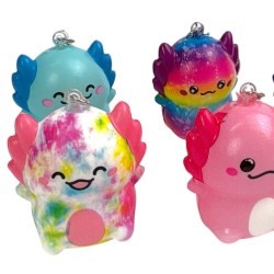Gniotek squishy aksolotl 1 szt. piankowy brelok antystresowy