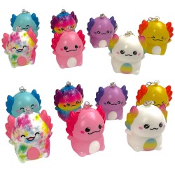 Gniotek squishy aksolotl 1 szt. piankowy brelok antystresowy