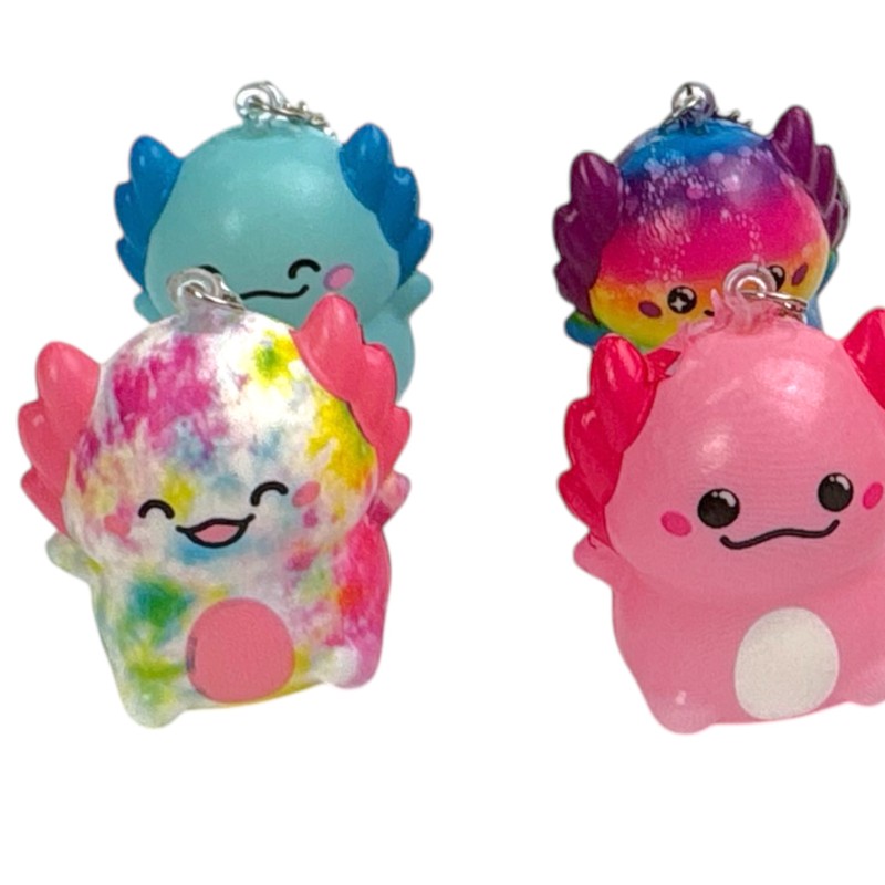 Gniotek squishy aksolotl 1 szt. piankowy brelok antystresowy