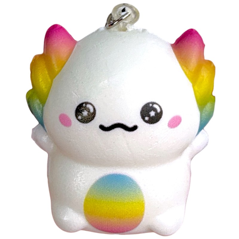 Gniotek squishy aksolotl 1 szt. piankowy brelok antystresowy