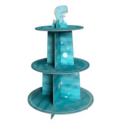 Trzypoziomowy stojak na słodycze i babeczki Dinozaur