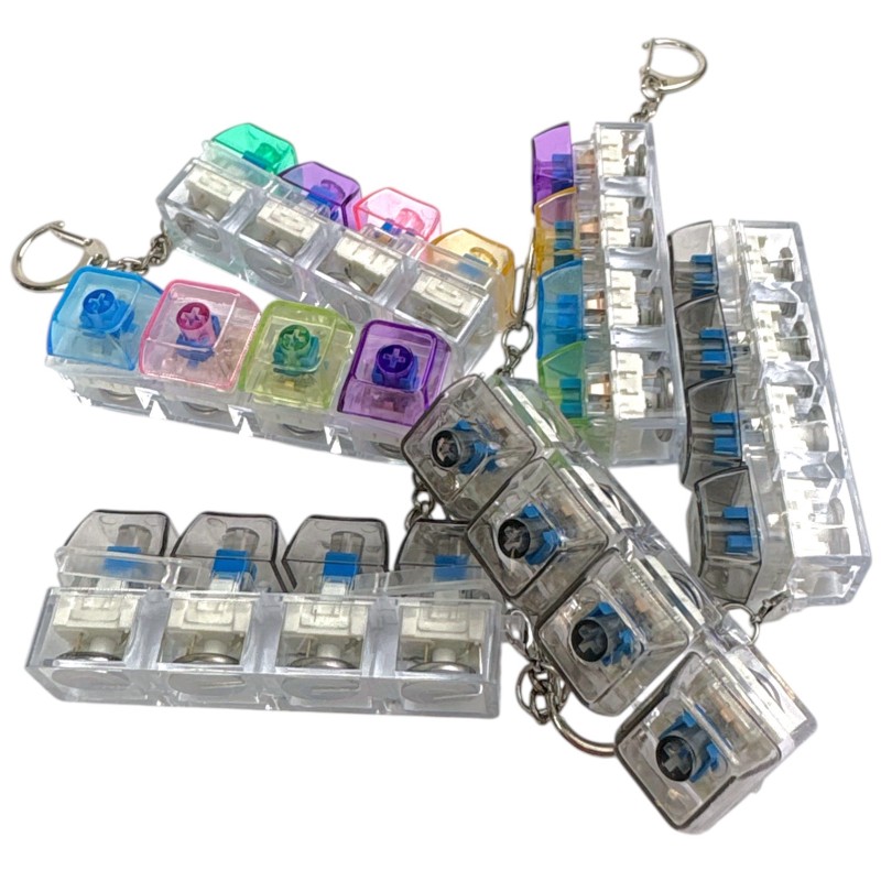 Kliker Brelok fidget Klawiatura LED RGB Clicker Antystresowy