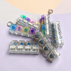 Kliker Brelok fidget Klawiatura LED RGB Clicker Antystresowy