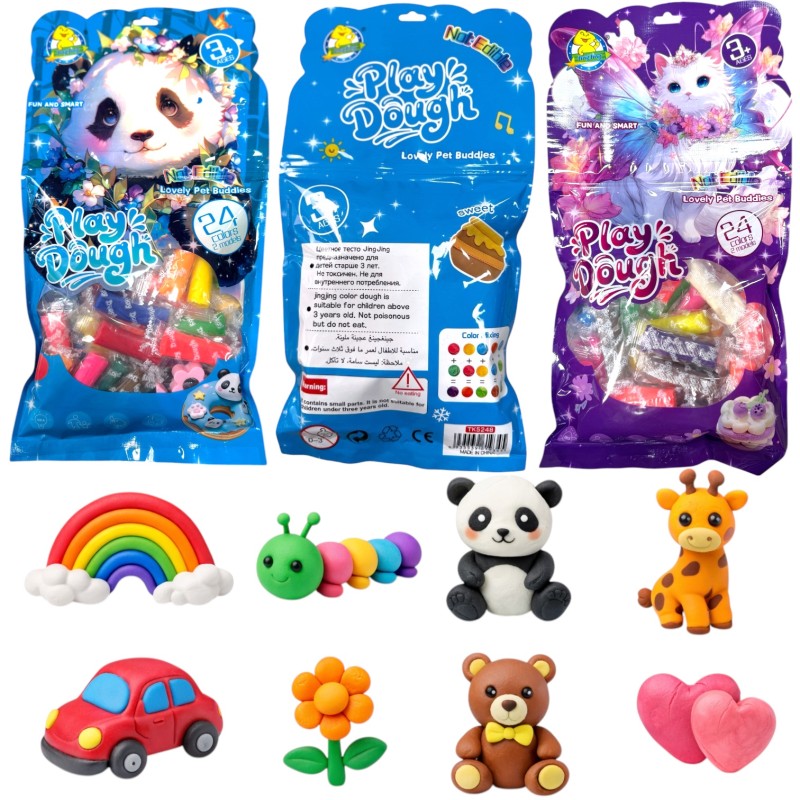 Ciastolina 12 kolorów z foremką zestaw kreatywny