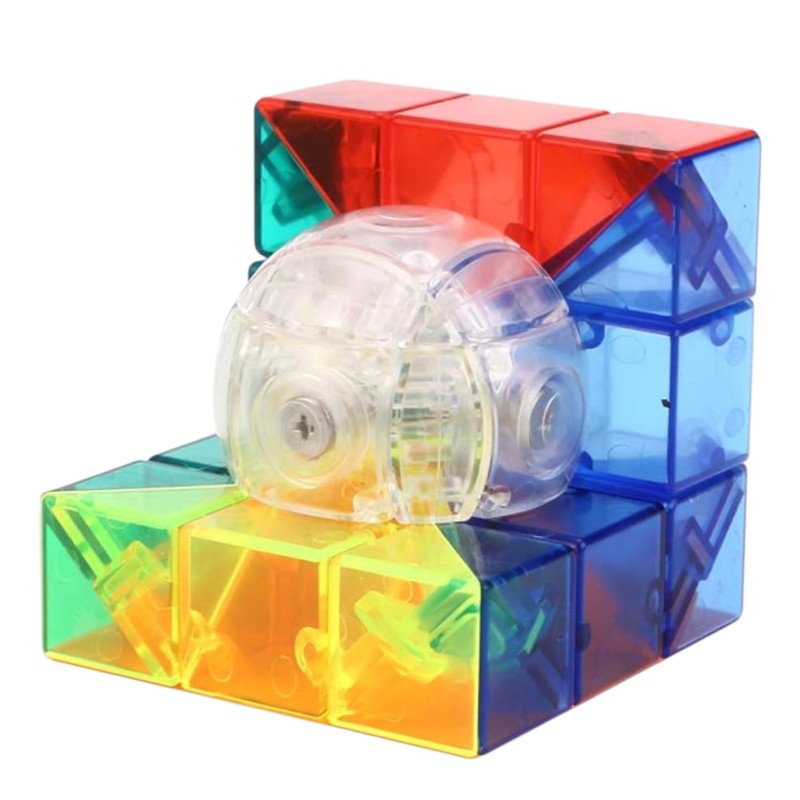 Kostka logiczna 3x3 Mofang przezroczysta tęczowa 1 szt.