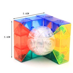 Kostka logiczna 3x3 Mofang przezroczysta tęczowa 1 szt.
