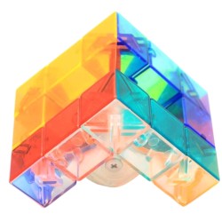 Kostka logiczna 3x3 Mofang przezroczysta tęczowa 1 szt.