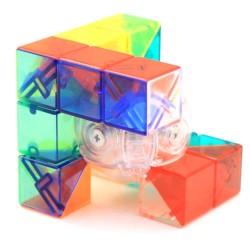 Kostka logiczna 3x3 Mofang przezroczysta tęczowa 1 szt.