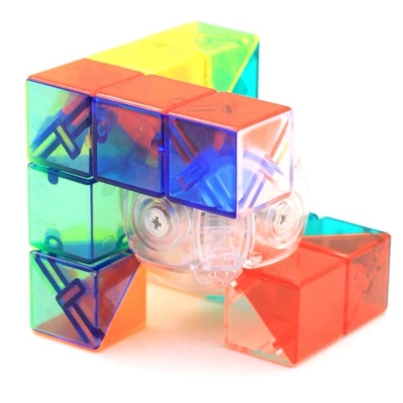 Kostka logiczna 3x3 Mofang przezroczysta tęczowa 1 szt.