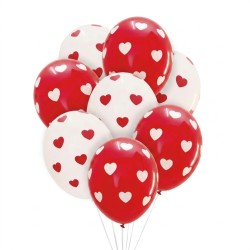 Balony lateksowe w serca...