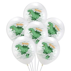 Balony lateksowe Dinozaur Roar 6 szt.