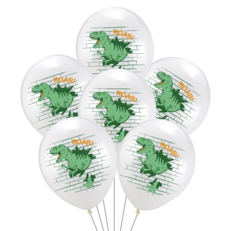 Balony lateksowe Dinozaur Roar 6 szt.