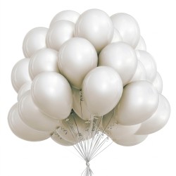 Balony perłowe białe 25...