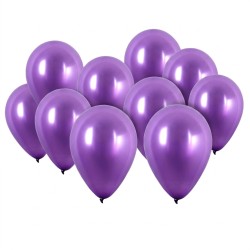 Balony lateksowe metalizowane fioletowe 25 szt. 23 cm