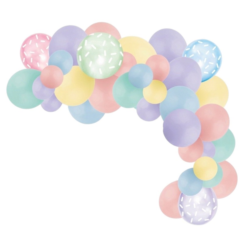 Girlanda balonowa DIY Happy Birthday pastelowa 40 elementów