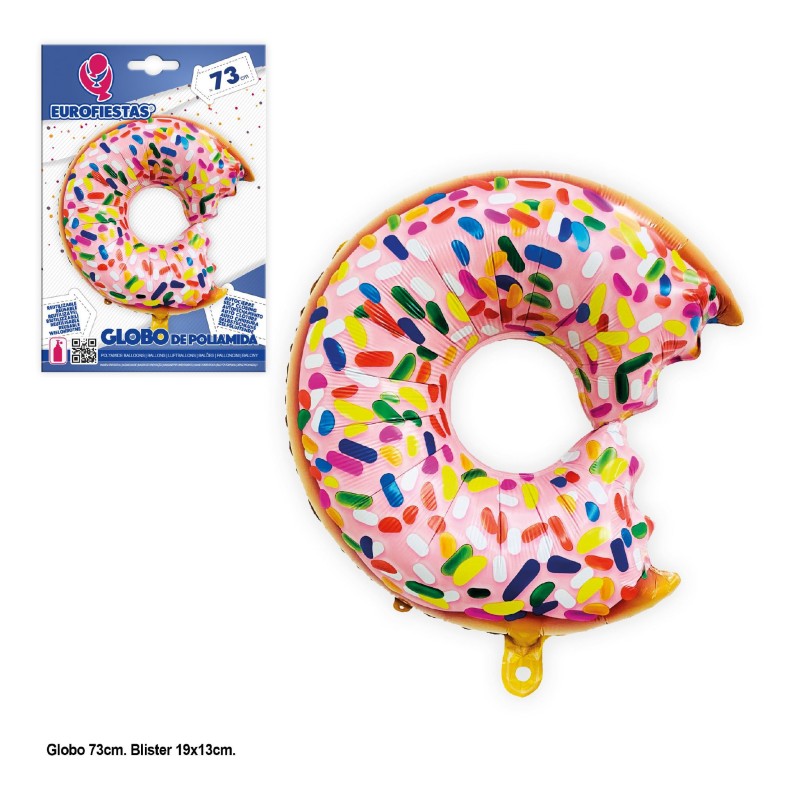 Balon foliowy cyfra 6 donut 73 cm