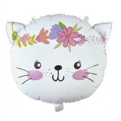 Balon foliowy głowa kotka z...