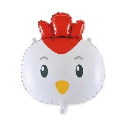 Balon foliowy kura z koroną...