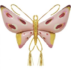 Balon foliowy motyl różowo...