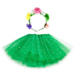 Zestaw Pani Wiosna tutu + wianek kwiatki