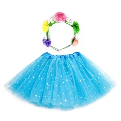 Zestaw Pani Wiosna tutu + wianek kwiatki