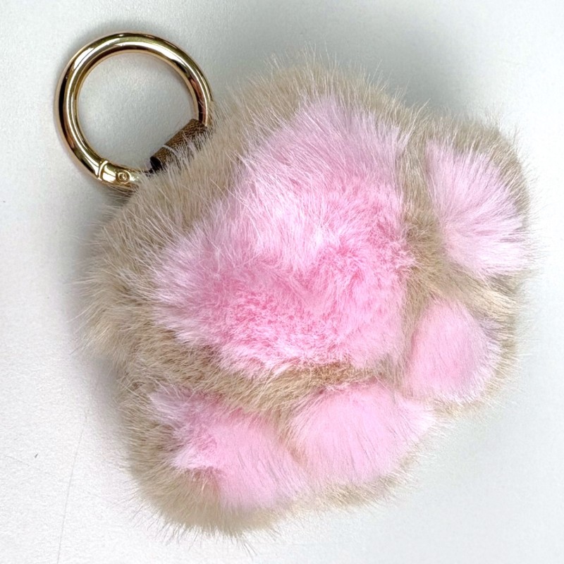 Brelok Pluszowa Kocia Łapka 3D do Torby