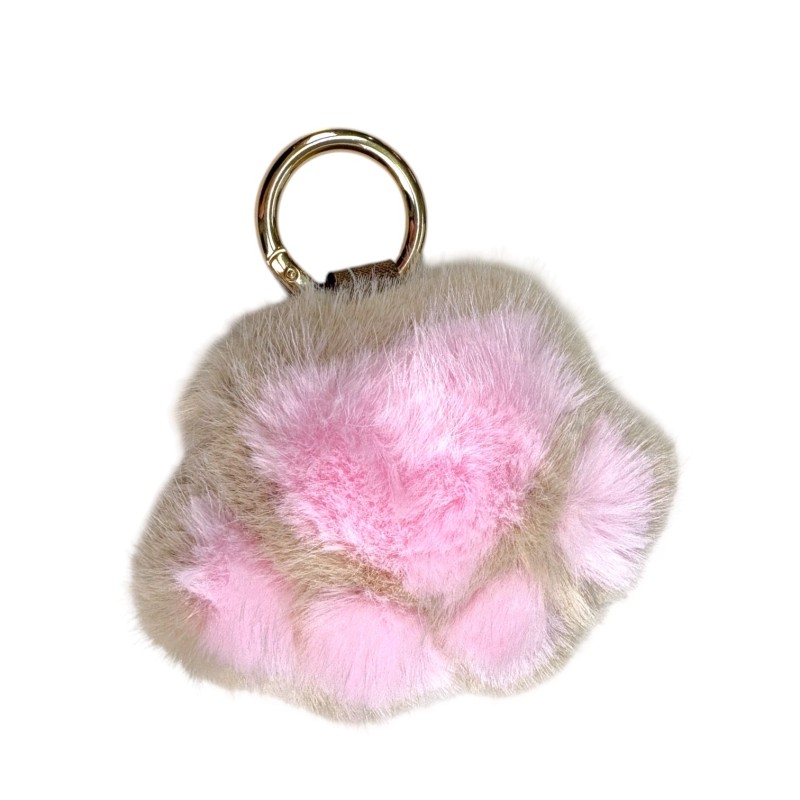 Brelok Pluszowa Kocia Łapka 3D do Torby