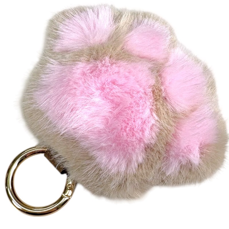 Brelok Pluszowa Kocia Łapka 3D do Torby