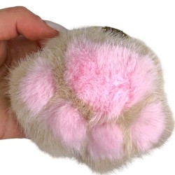 Brelok Pluszowa Kocia Łapka 3D do Torby