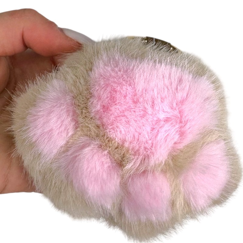 Brelok Pluszowa Kocia Łapka 3D do Torby