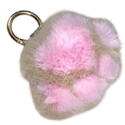 Brelok Pluszowa Kocia Łapka 3D do Torby