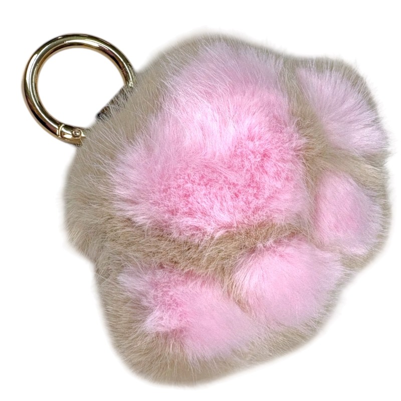 Brelok Pluszowa Kocia Łapka 3D do Torby