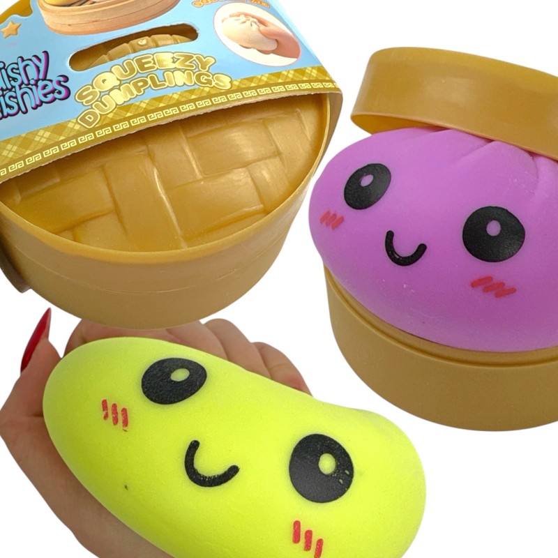 Gniotek antystresowy pierożek dumpling w pudełku 1 szt duży 10 cm