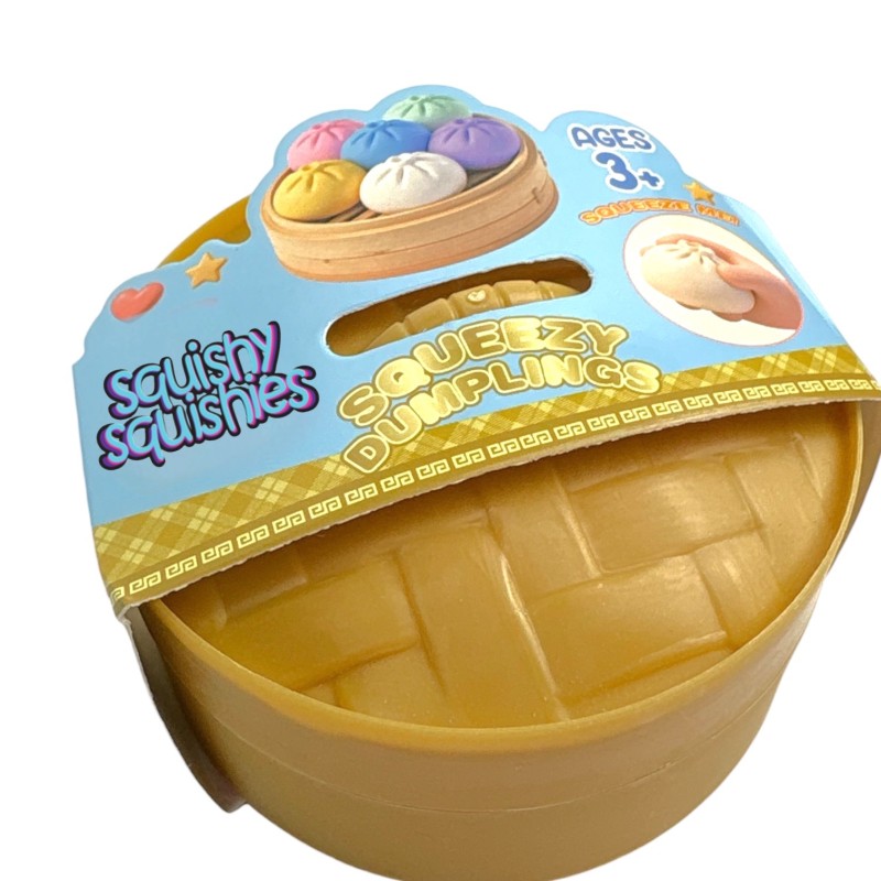Gniotek antystresowy pierożek dumpling w pudełku 1 szt duży 10 cm