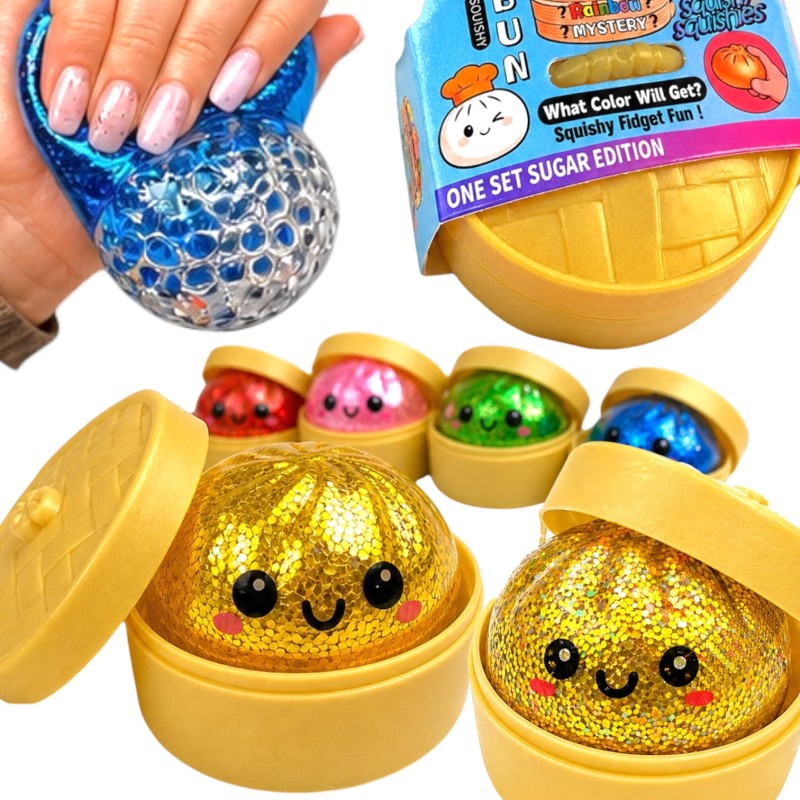 Gniotek Dumpling Brokatowy Diamentowy BaZi Kulki Orbeez w etui (Sugar Edition)