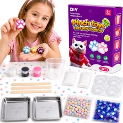 Zestaw kreatywny DIY do robienia gniotków Kocia Łapka Squishy 28 el.