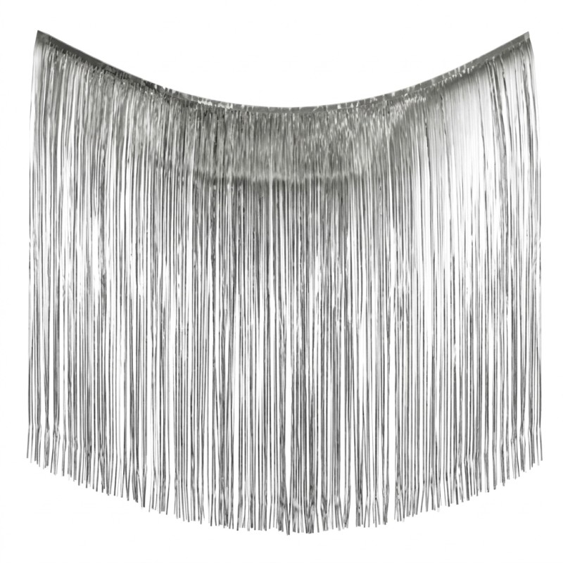 Girlanda frędzle srebrna 300 x 30 cm
