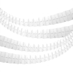 Girlanda papierowa biała 3,6 m