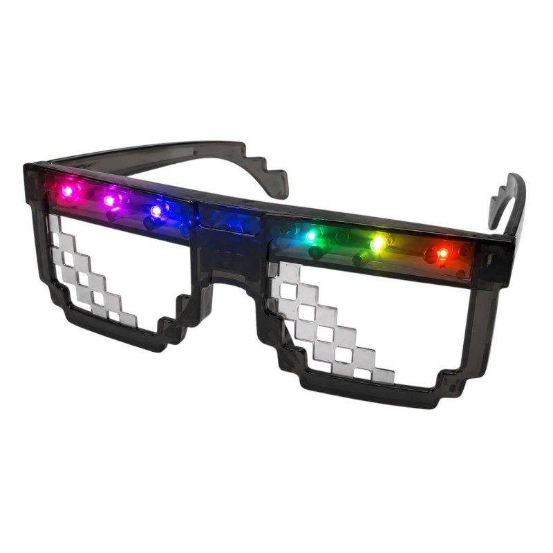 Okulary imprezowe Pixel LED RGB świecące 1 szt.