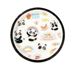 Talerzyki papierowe panda...