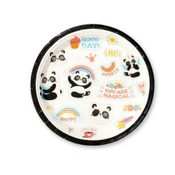 Talerzyki papierowe panda...