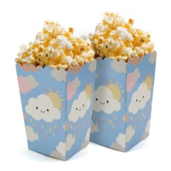Pudełka na popcorn chmurki...
