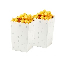 Pudełka na popcorn białe w...