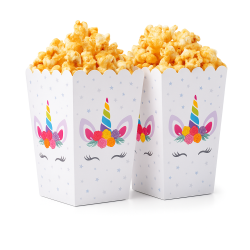 Pudełka na popcorn jednorożec 6 szt