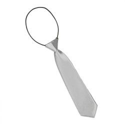 Krawat dziecięcy srebrny 30 cm