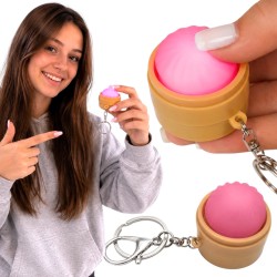 Brelok antystresowy dumpling pierożek LED 4x4,5 cm