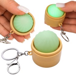 Brelok antystresowy dumpling pierożek LED 4x4,5 cm