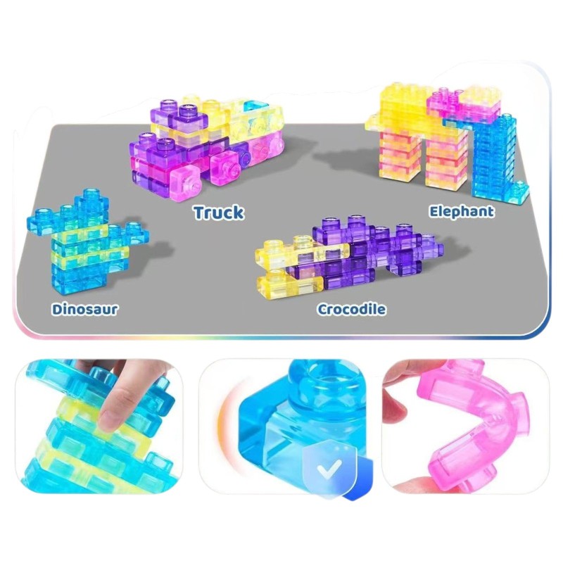 Klocki żelowe gniotki Magic Gummy Block 40 elementów