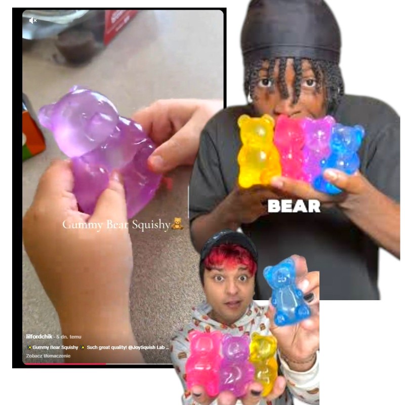 Gniotek żelowy miś 6x4 cm Gel Bear 1 szt
